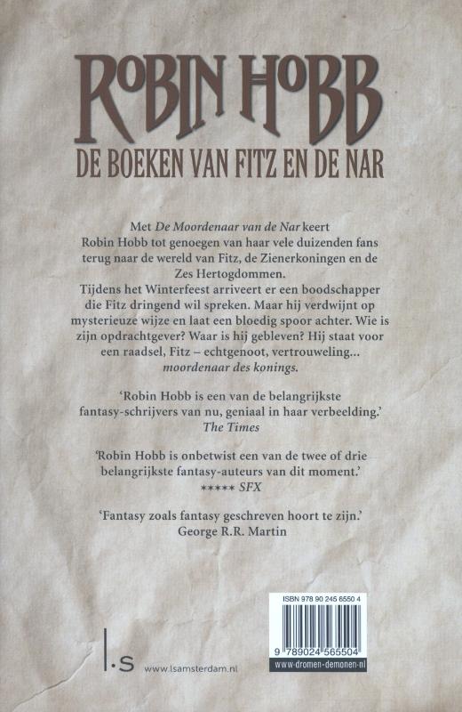 Achterkant van De moordenaar van de Nar