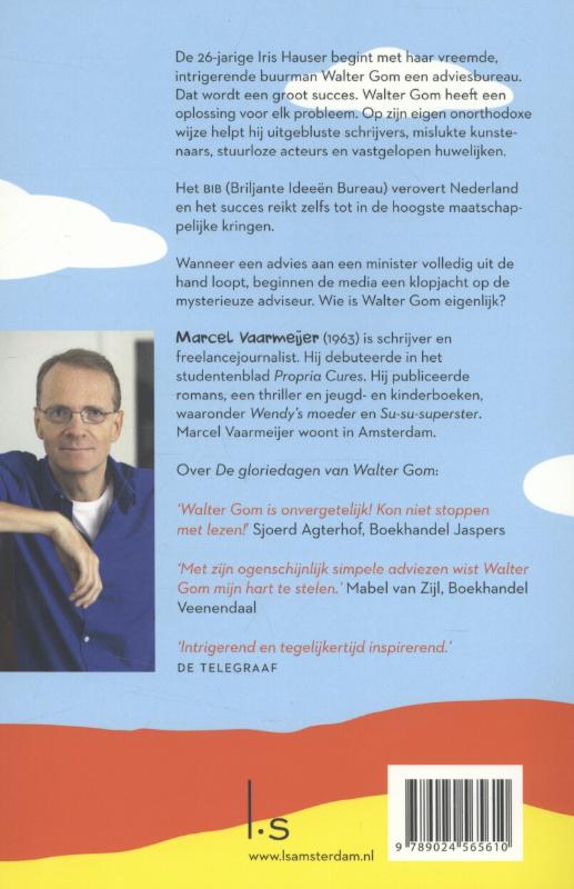 Achterkant van De gloriedagen van Walter Gom