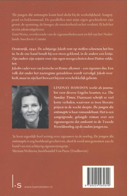 Achterkant van De jongen die ontsnapte