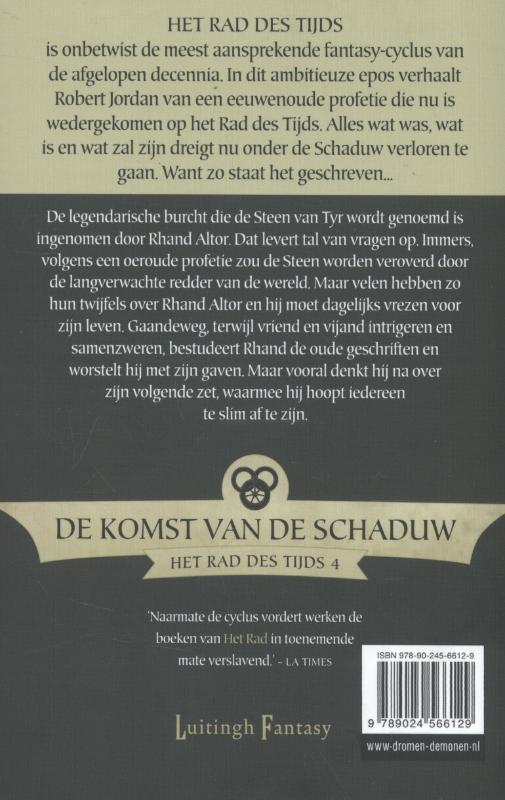 Achterkant van De komst van de schaduw