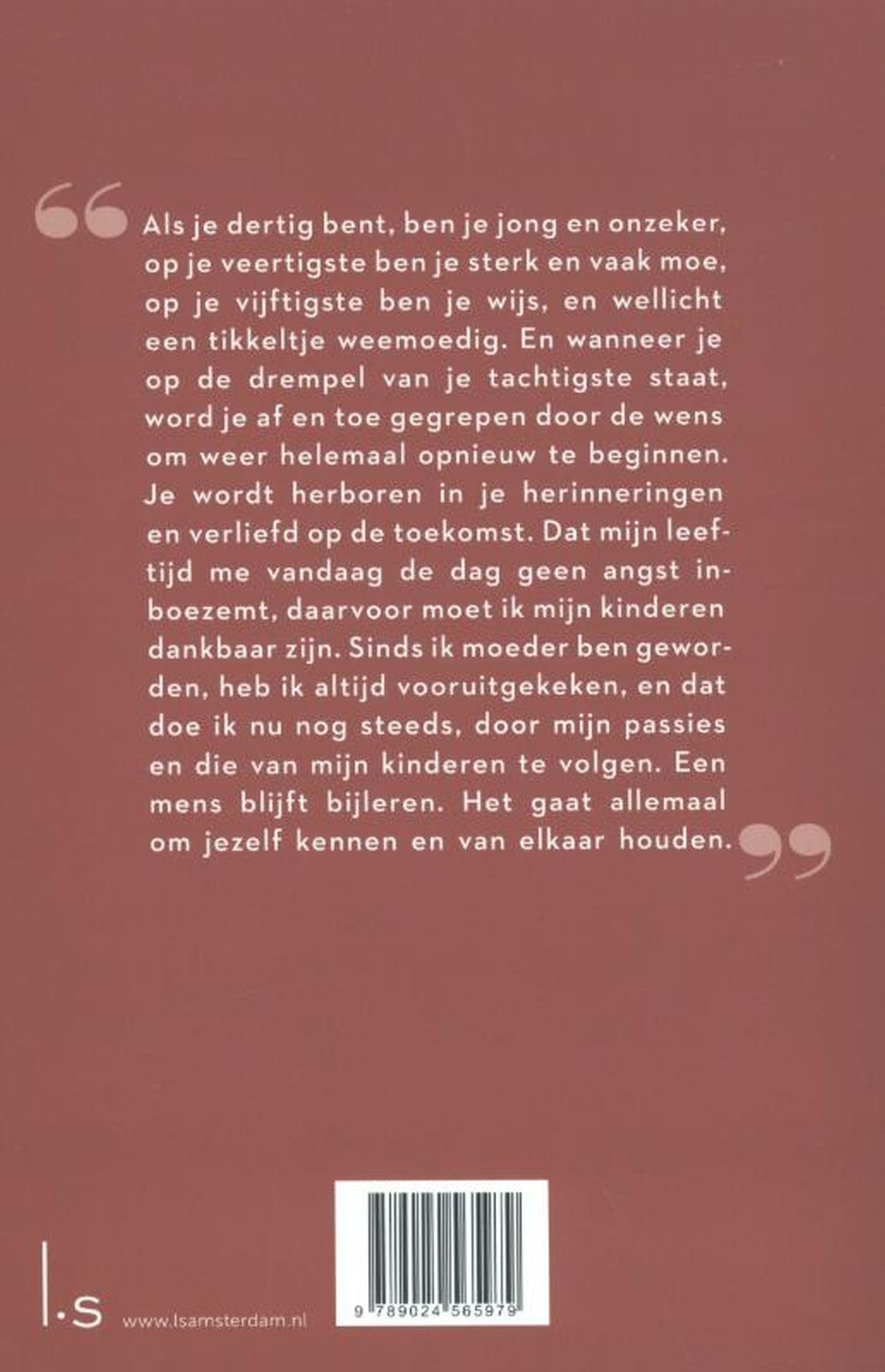 Achterkant van Ieri, oggi domani Mijn leven