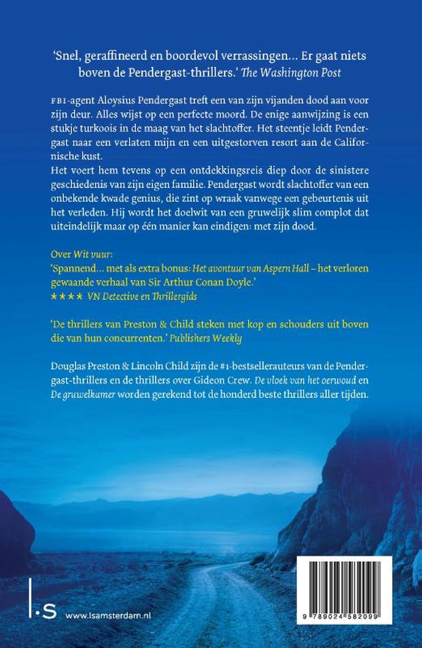 Achterkant van Het blauwe labyrint