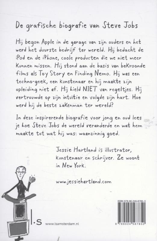 Achterkant van Steve Jobs : waanzinnig goed