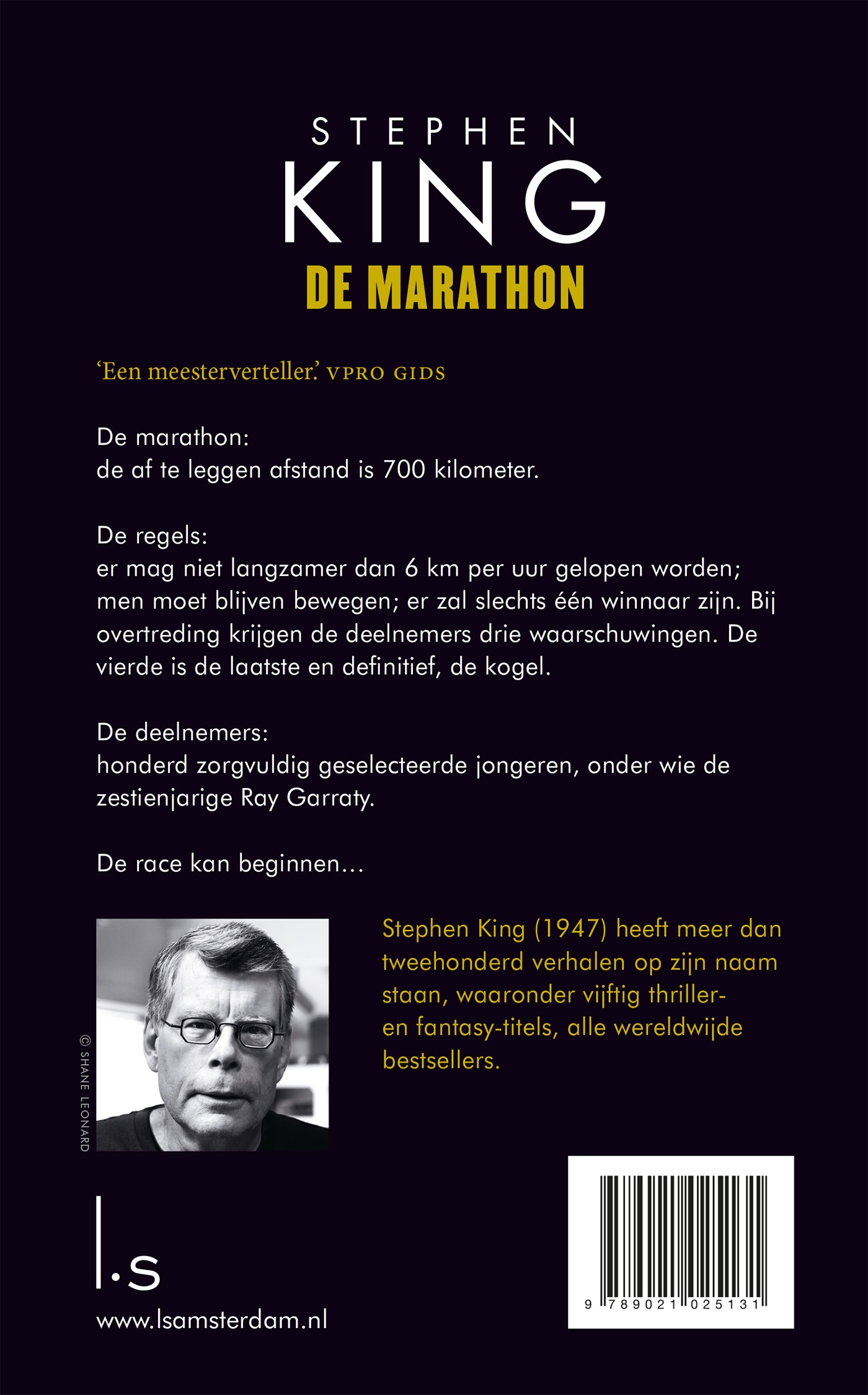 Achterkant van De marathon