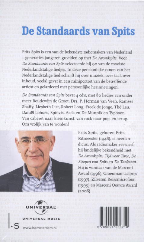 Achterkant van De Standaards van Spits + 4 cd's