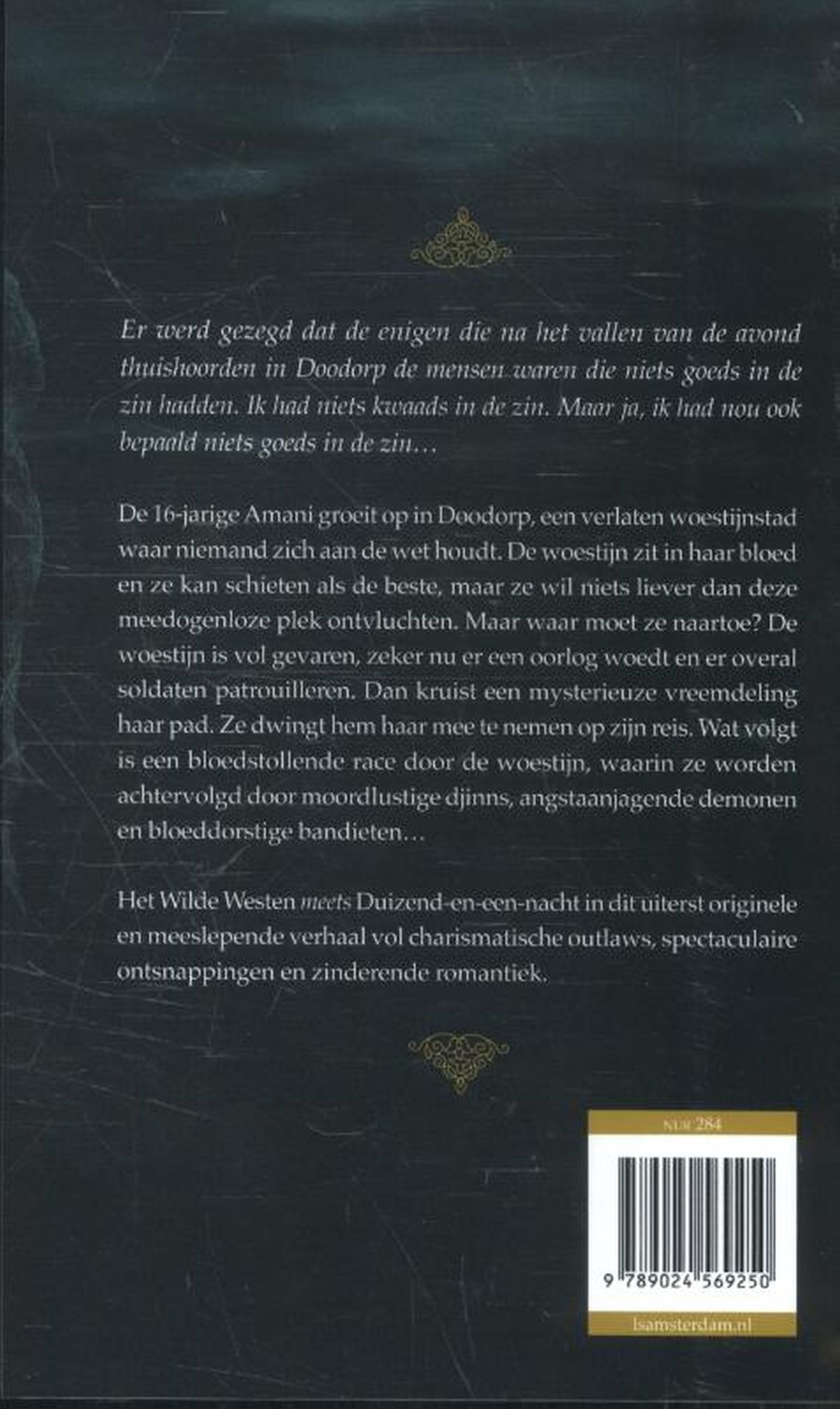 Achterkant van Rebel in de woestijn