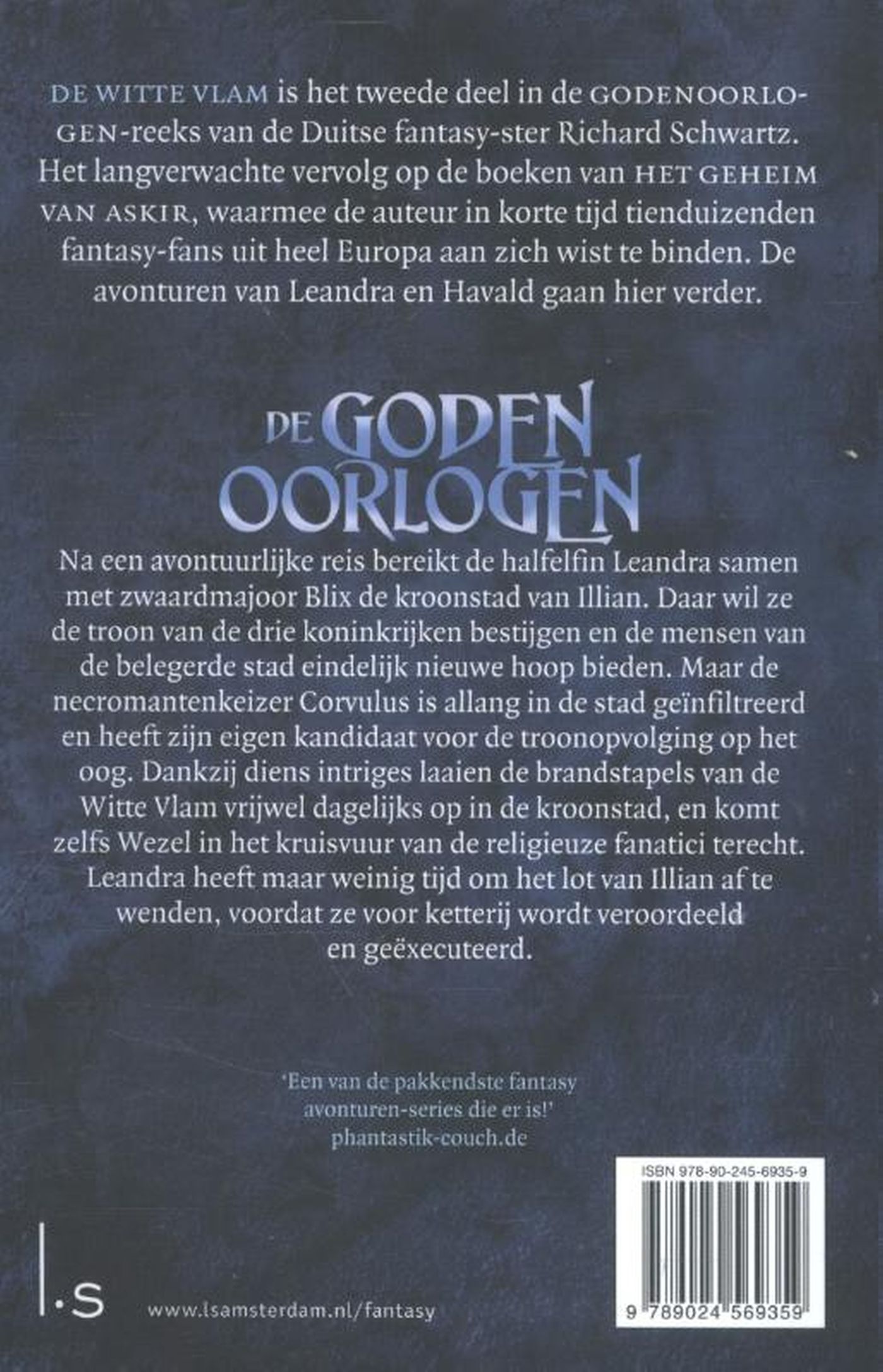 Achterkant van De Witte Vlam