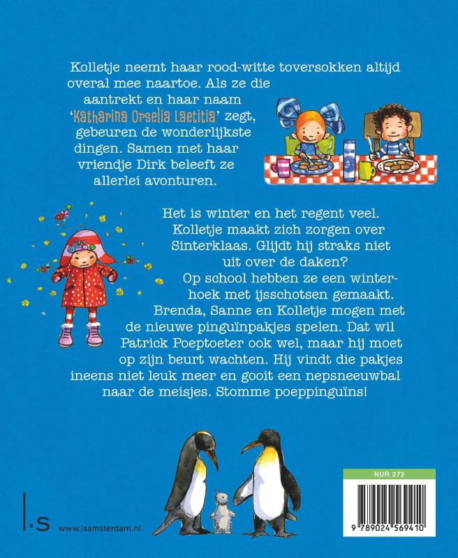 Achterkant van Koning Winter valt in het water