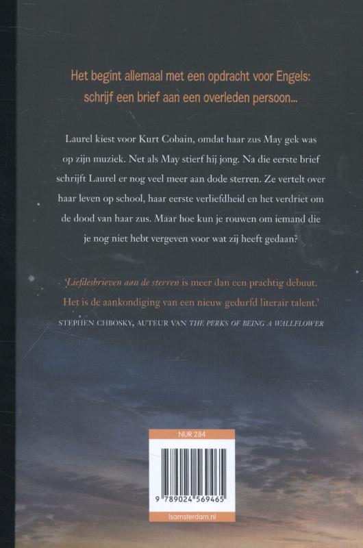 Achterkant van Liefdesbrieven aan de sterren