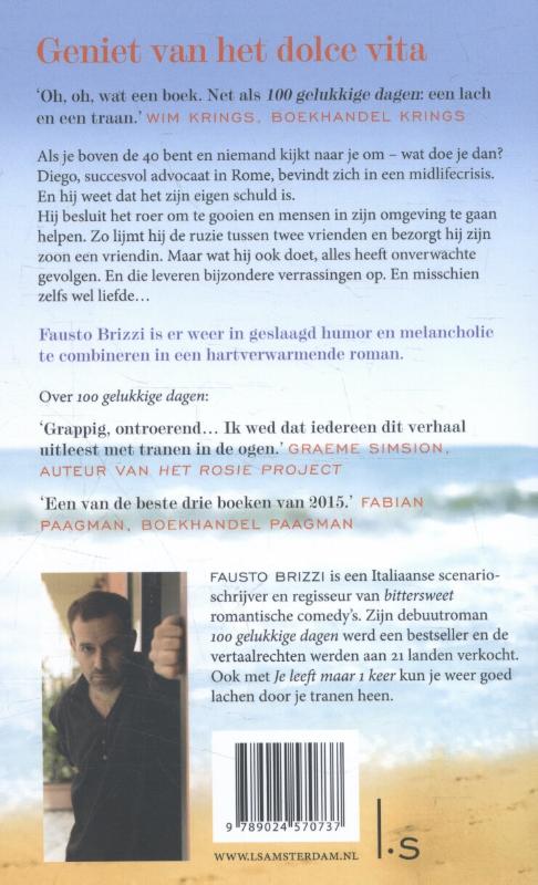 Achterkant van Je leeft maar 1 keer