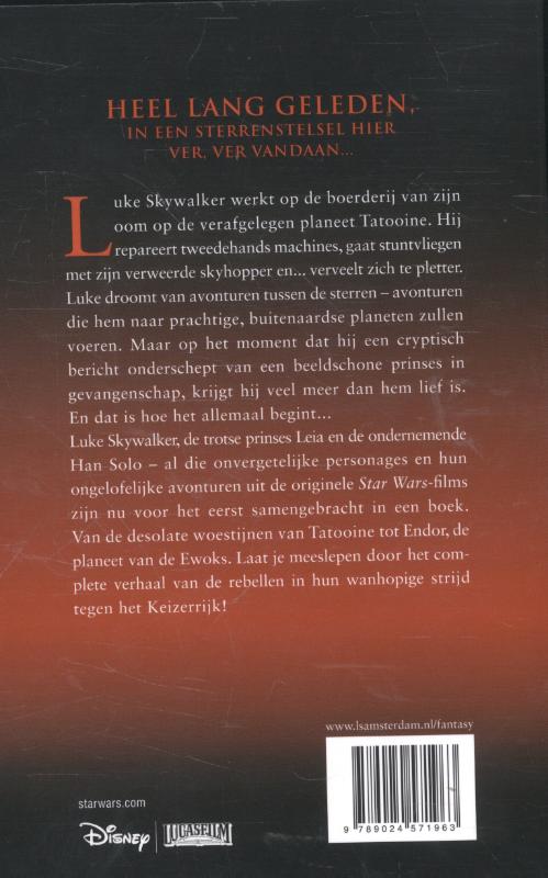 Achterkant van Star Wars trilogie