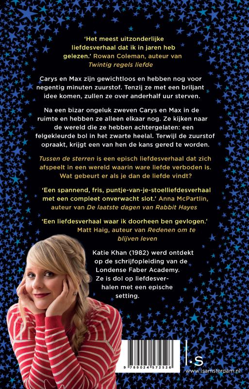Achterkant van Tussen de sterren