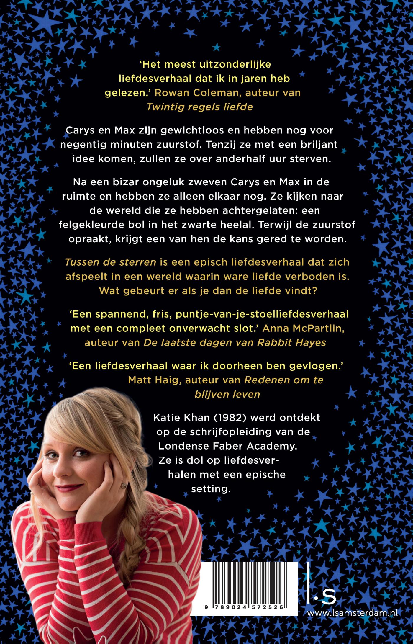 Achterkant van Tussen de sterren
