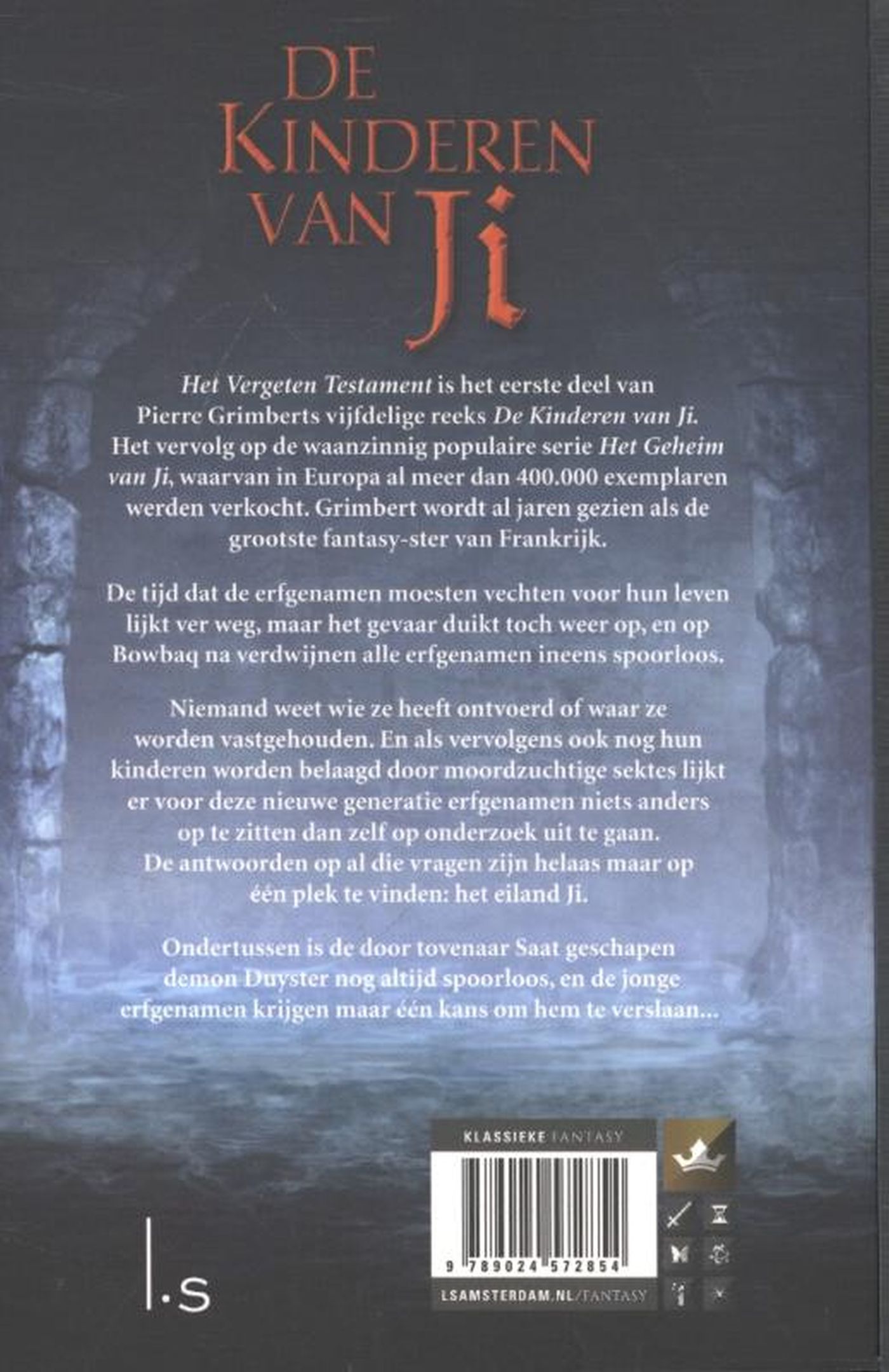 Achterkant van Het vergeten testament