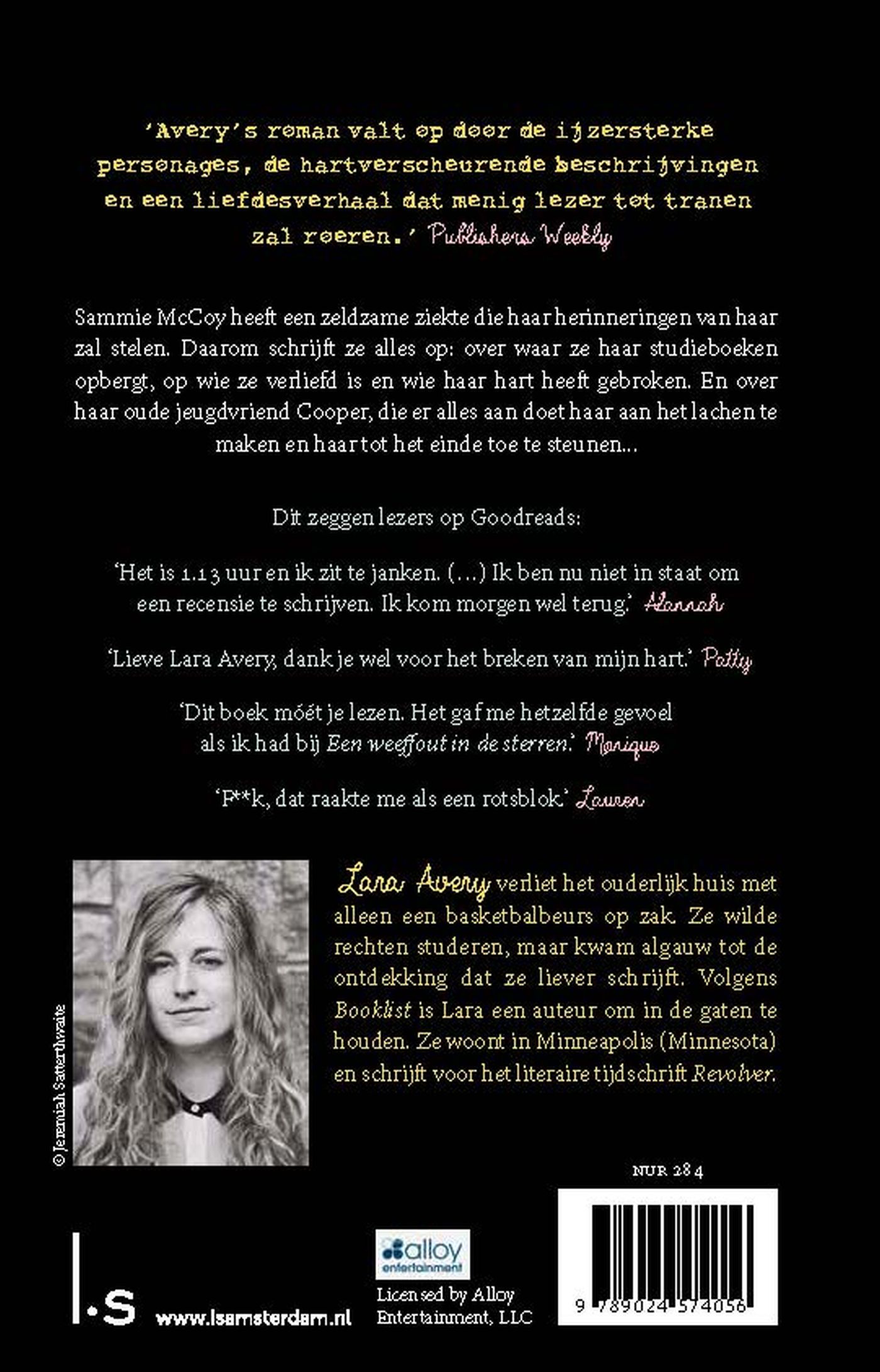 Achterkant van Het geheugenboek