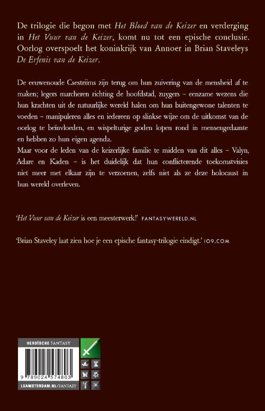 Achterkant van De erfenis van de keizer