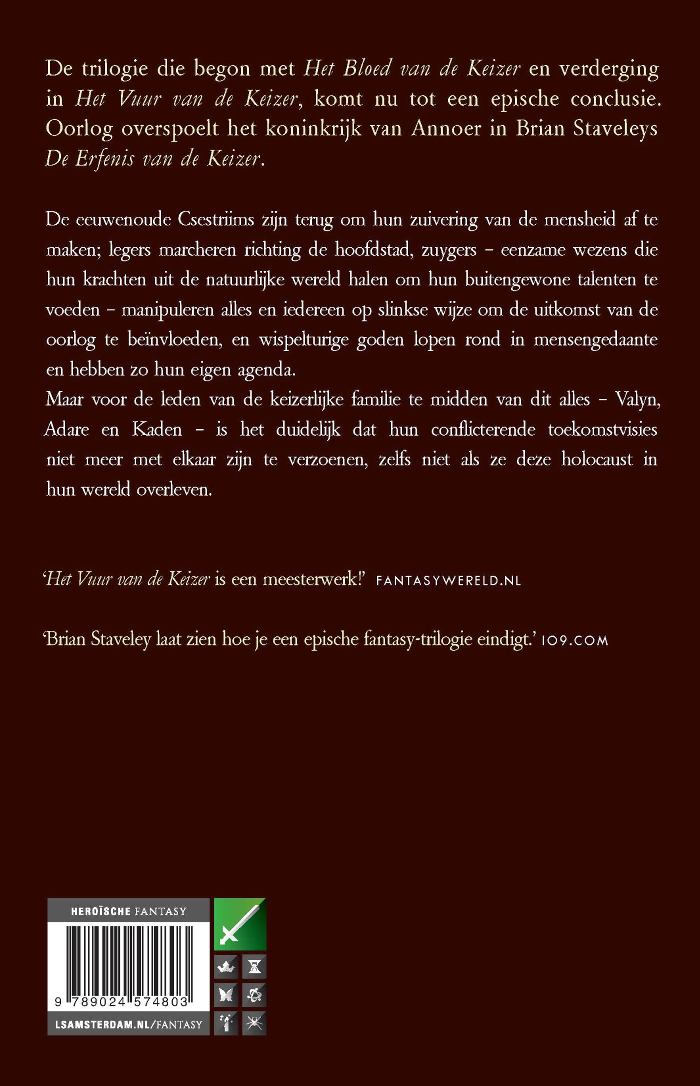 Achterkant van De erfenis van de keizer