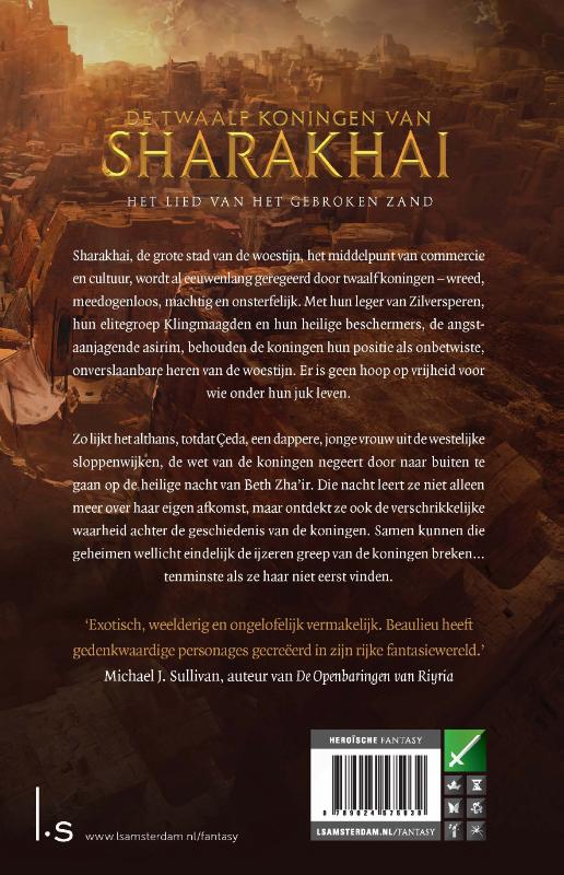 Achterkant van De Twaalf Koningen van Sharakhai