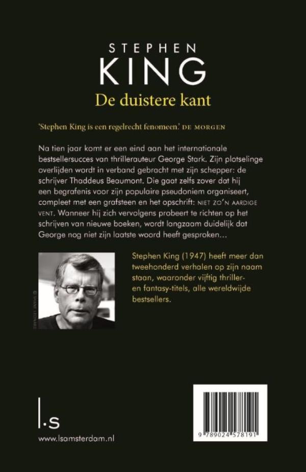 Achterkant van De duistere kant