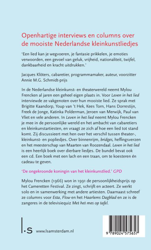 Achterkant van Leven in het lied