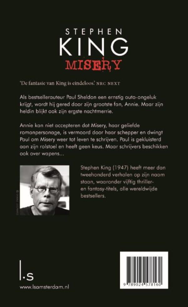 Achterkant van Misery