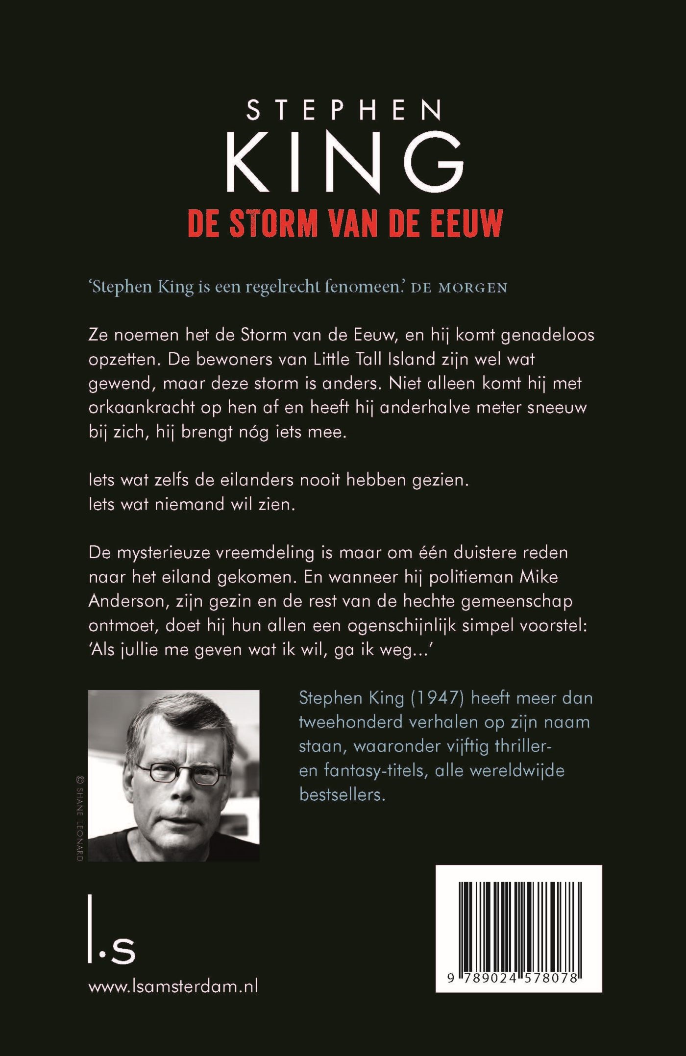 Achterkant van De storm van de eeuw