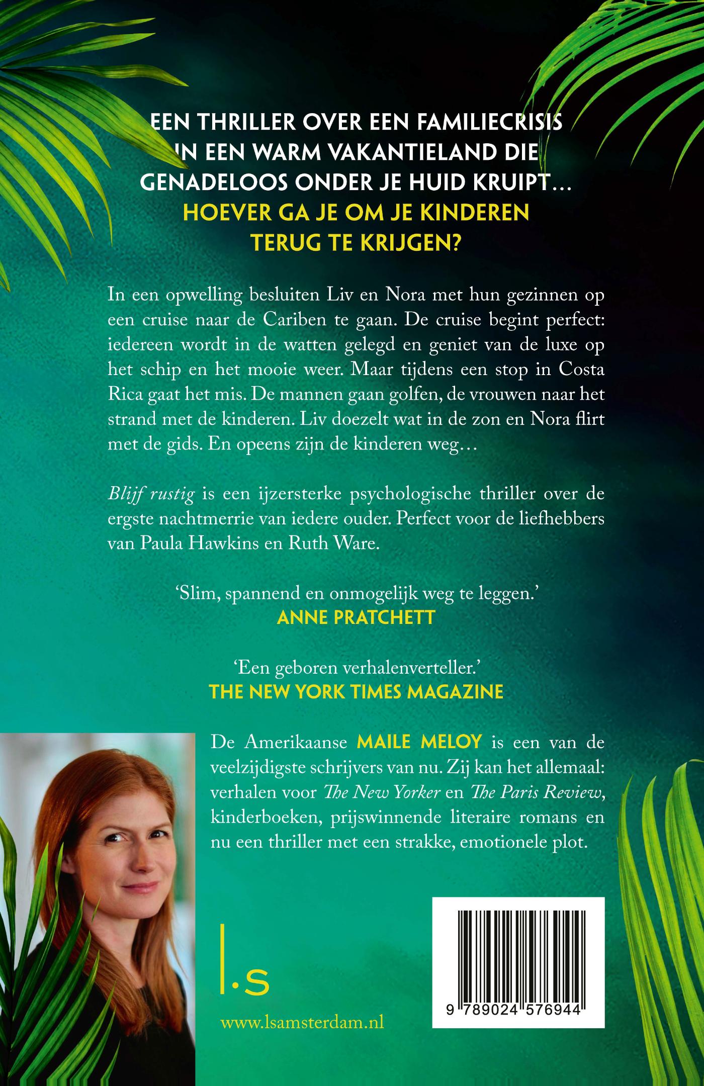 Achterkant van Blijf rustig