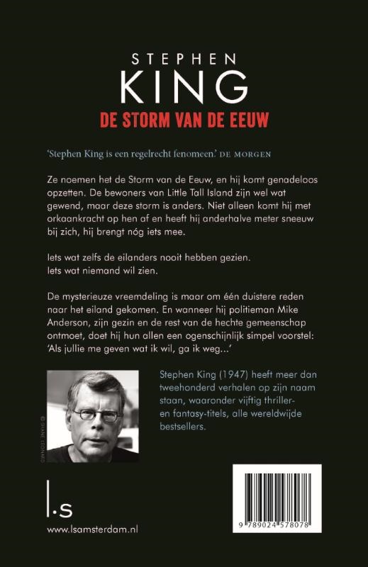 Achterkant van De storm van de eeuw