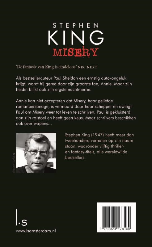 Achterkant van Misery