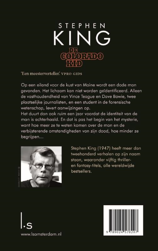 Achterkant van De Colorado Kid