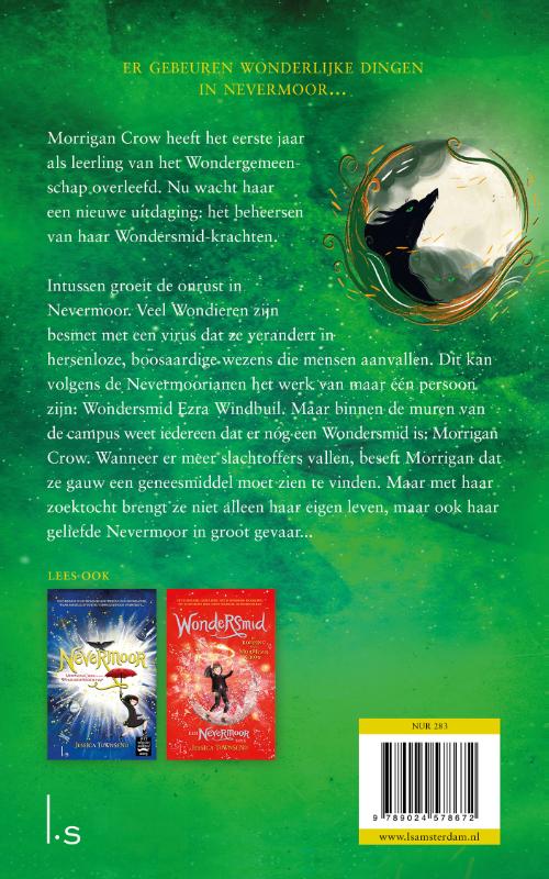 Achterkant van Spookpokken - De jacht op Morrigan Crow