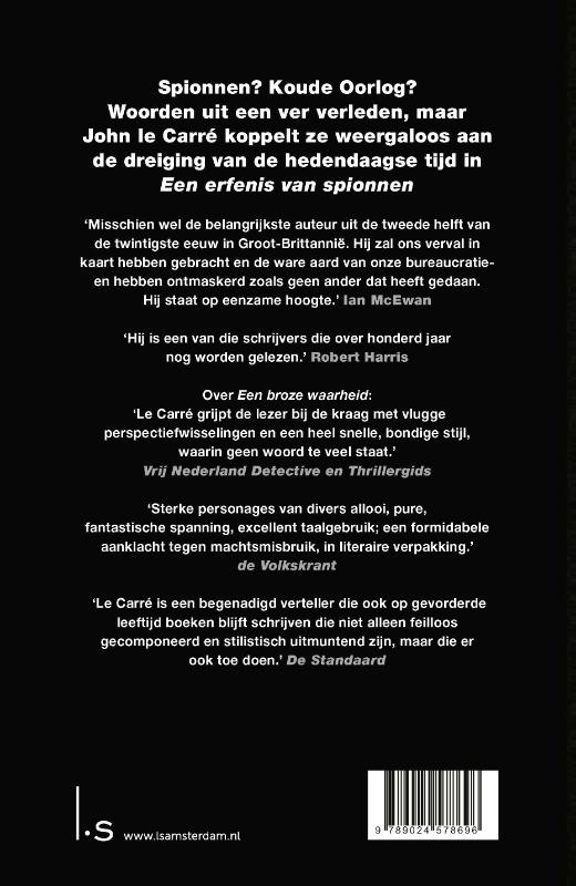 Achterkant van Een Erfenis van spionnen