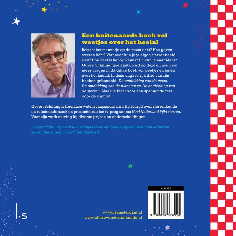 Achterkant van De ontdekking van de ruimte