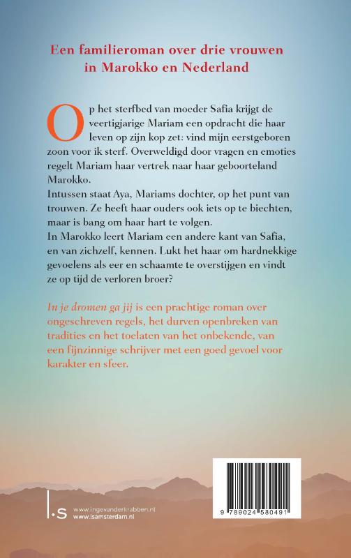 Achterkant van In je dromen ga jij