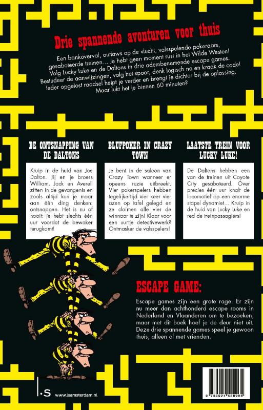 Achterkant van Escape game Lucky Luke