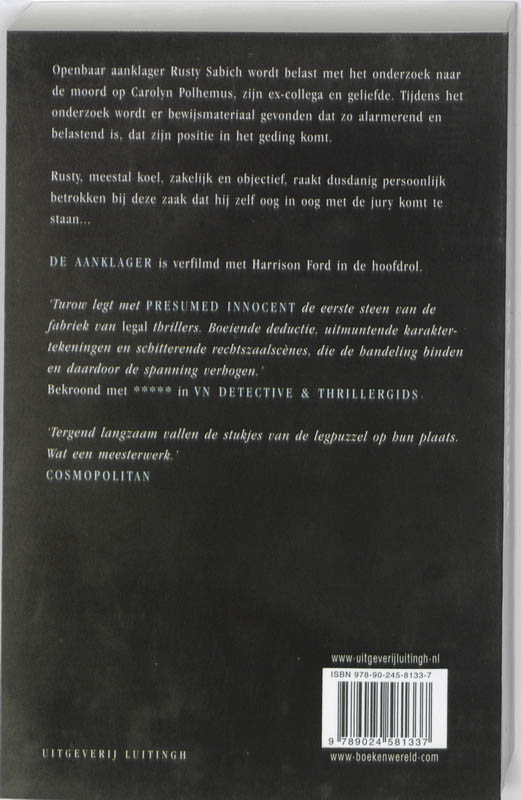 Achterkant van De aanklager