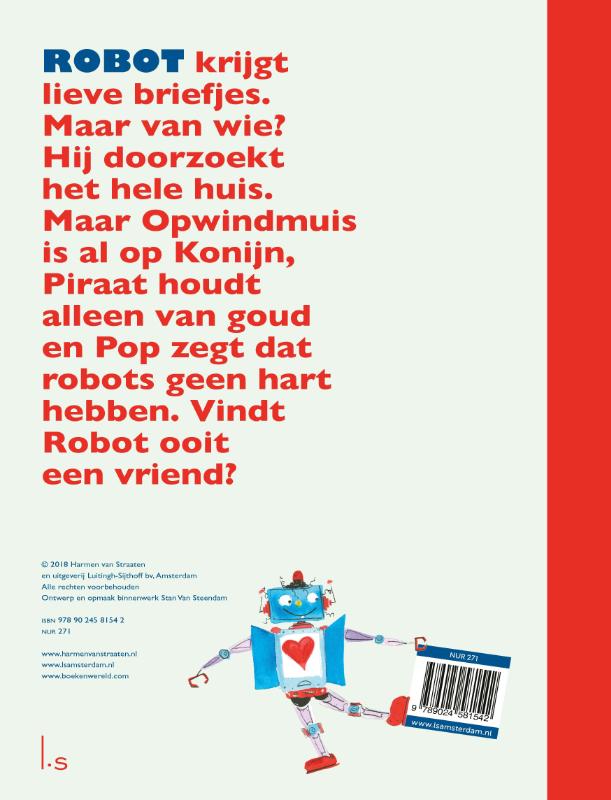 Achterkant van Robot zoekt een vriend