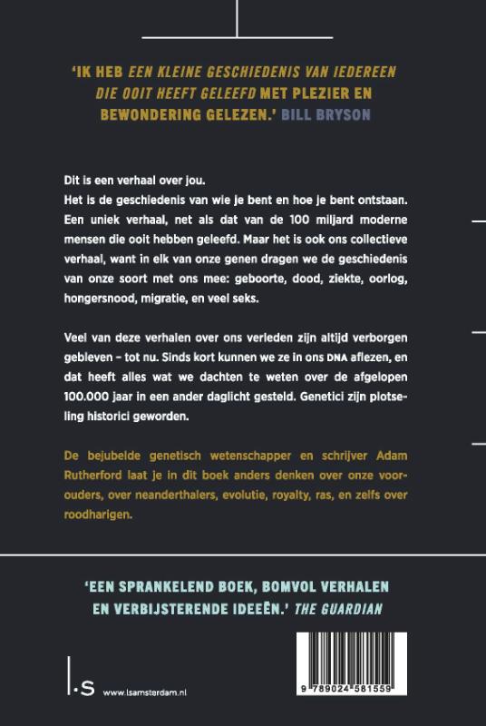 Achterkant van Een kleine geschiedenis van iedereen die ooit heeft geleefd