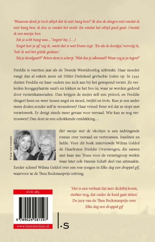 Achterkant van Het meisje met de vlechtjes
