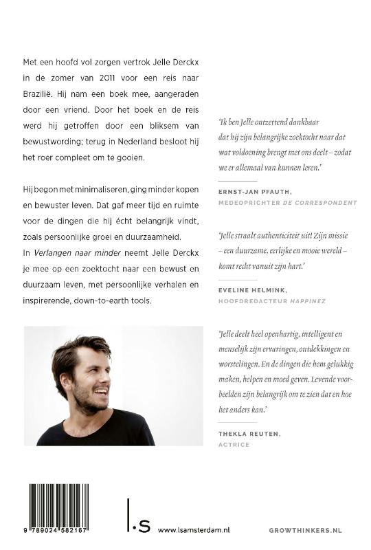 Achterkant van Verlangen naar minder