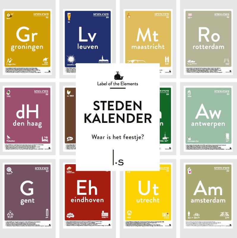 Achterkant van Stedenkalender