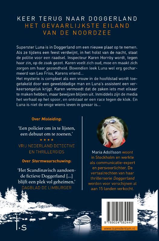 Achterkant van Tussen de duivel en de zee