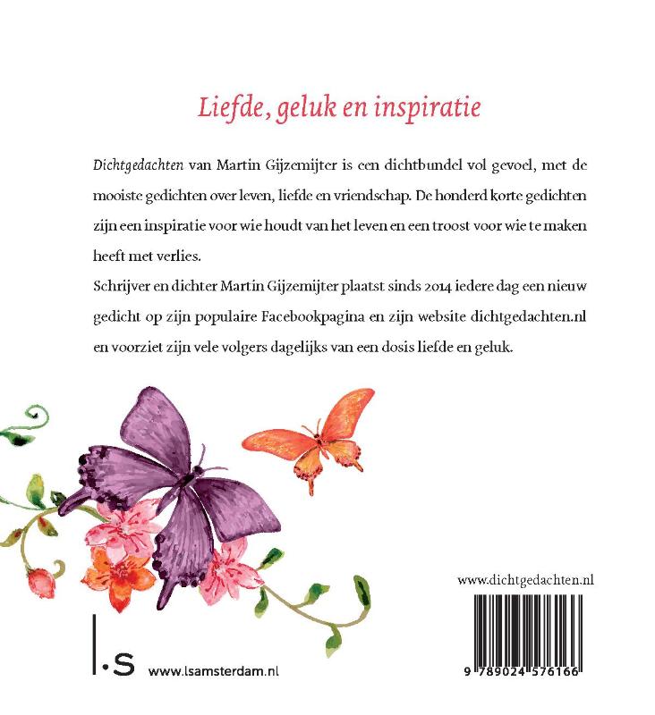 Achterkant van Dichtgedachten over geluk