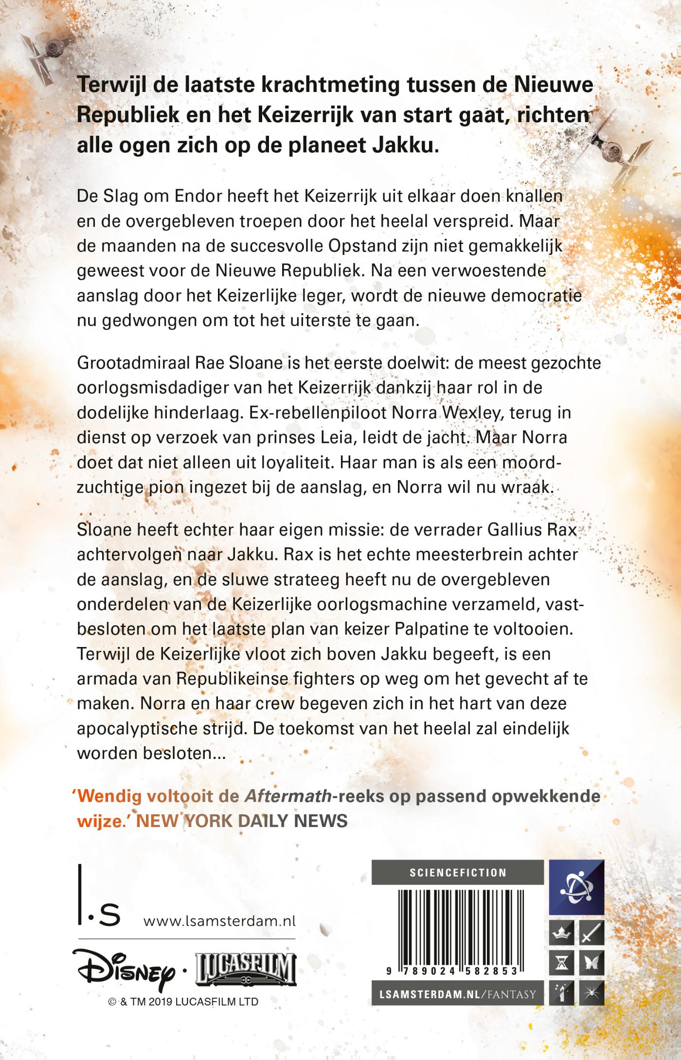 Achterkant van Star Wars: Aftermath: De Val van het Keizerrijk