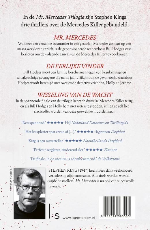 Achterkant van Mr. Mercedes Trilogie