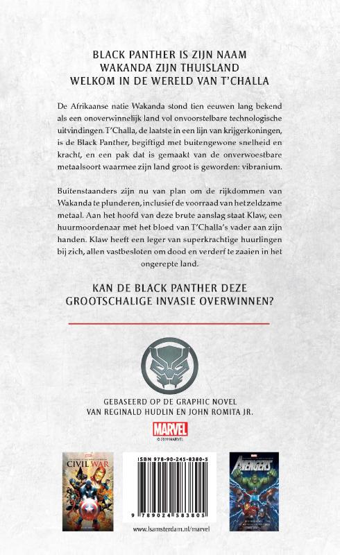 Achterkant van Wie is de Black Panther?