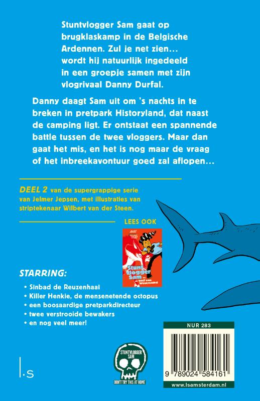 Achterkant van Stuntvlogger Sam en de vloek van Atlantis