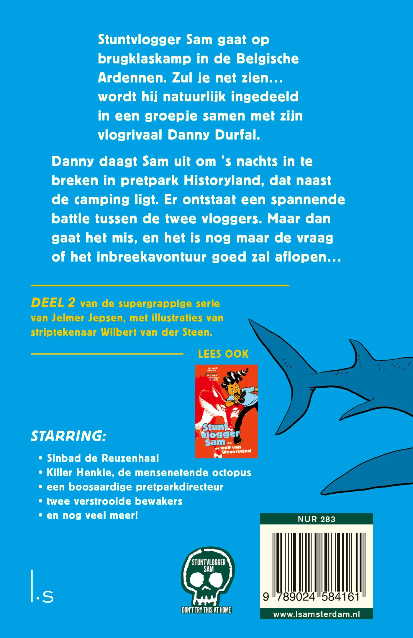 Achterkant van Stuntvlogger Sam en de vloek van Atlantis