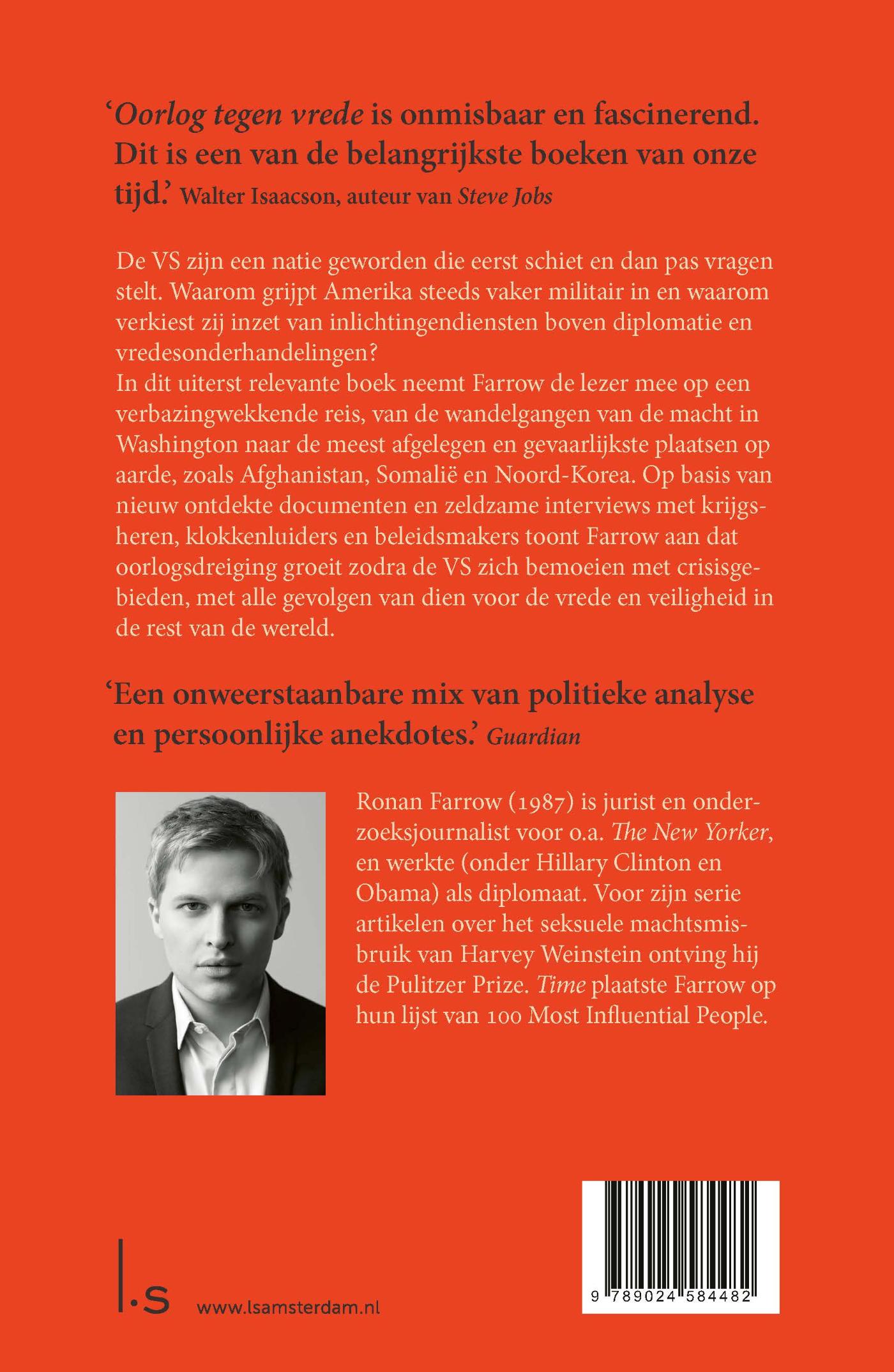 Achterkant van Oorlog tegen vrede