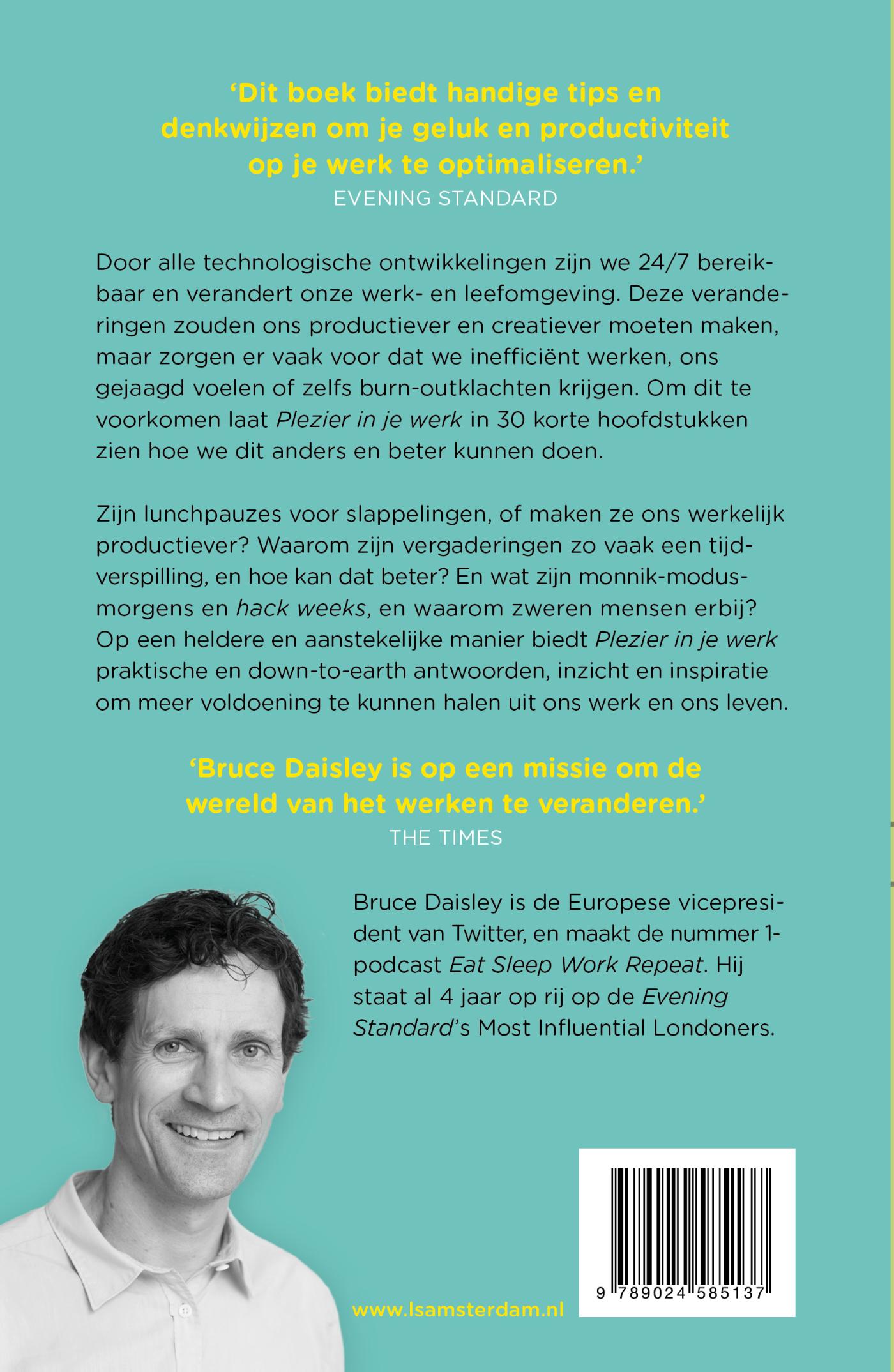 Achterkant van Plezier in je werk